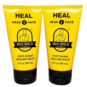 BEE BALD HEAL Post-Shave Healing Balm 2 fl oz (2 Pack) – New Sealed Fresh